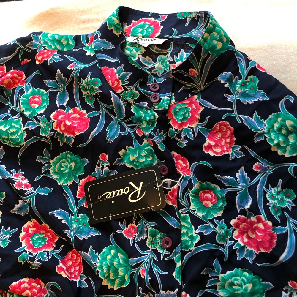 Vintage 100% Rayon 2 piece set by Rouie NWT